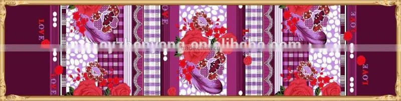 reactive printed 100% cotton print bed sheets/quilt cover/table cloth/comforter set