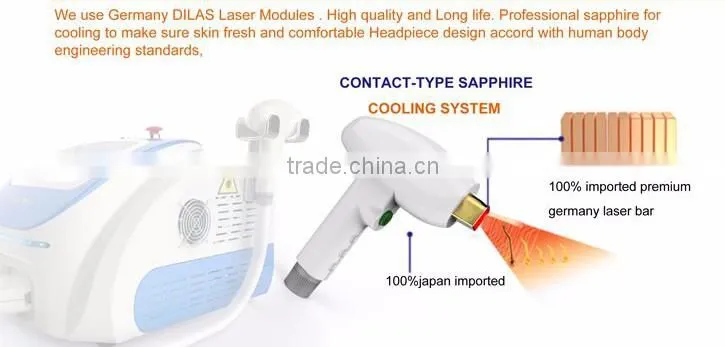 Deep color hair removal 808nm diode laser