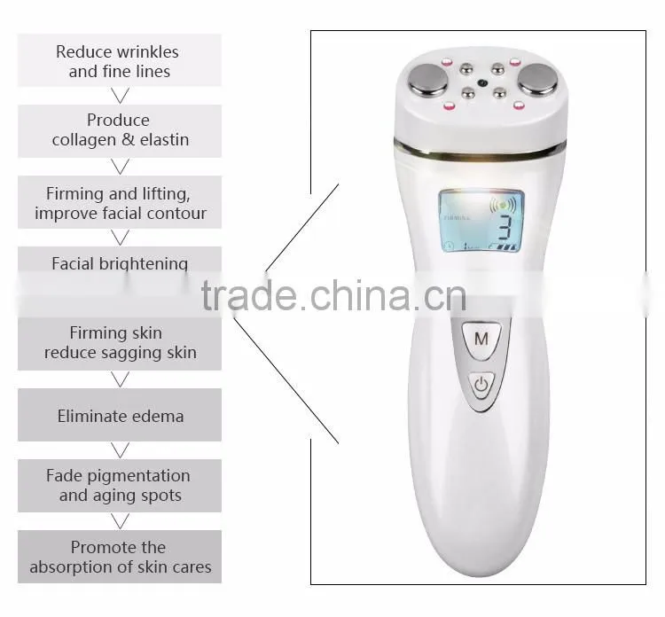 Hot multifunctional led light photon and EMS RF facial massager