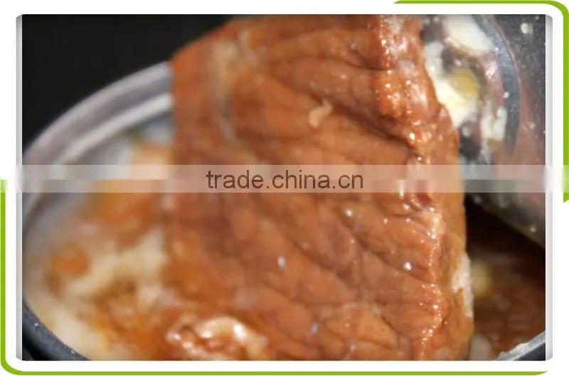 canned stewed halal beef meat