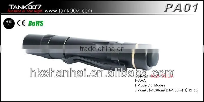 TANK007 PA01 penlight/caplamp