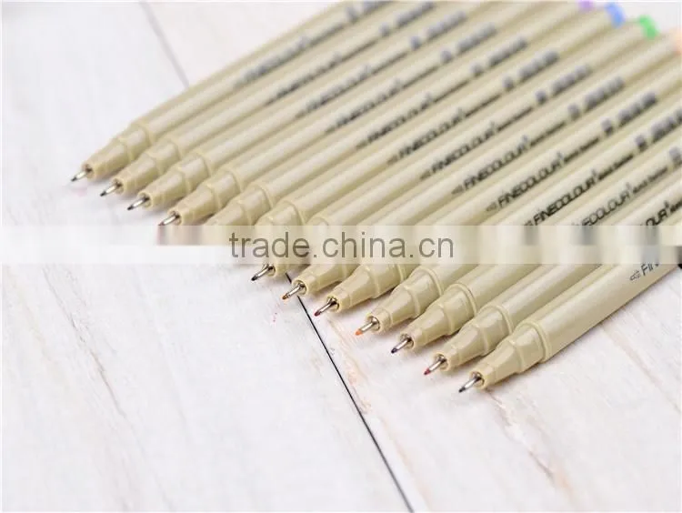 multi color artist drwing waterproof fineliner pen
