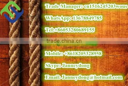 Hot sale 6mm twisted Sisal Rope,3 strands, nature sisal fiber price