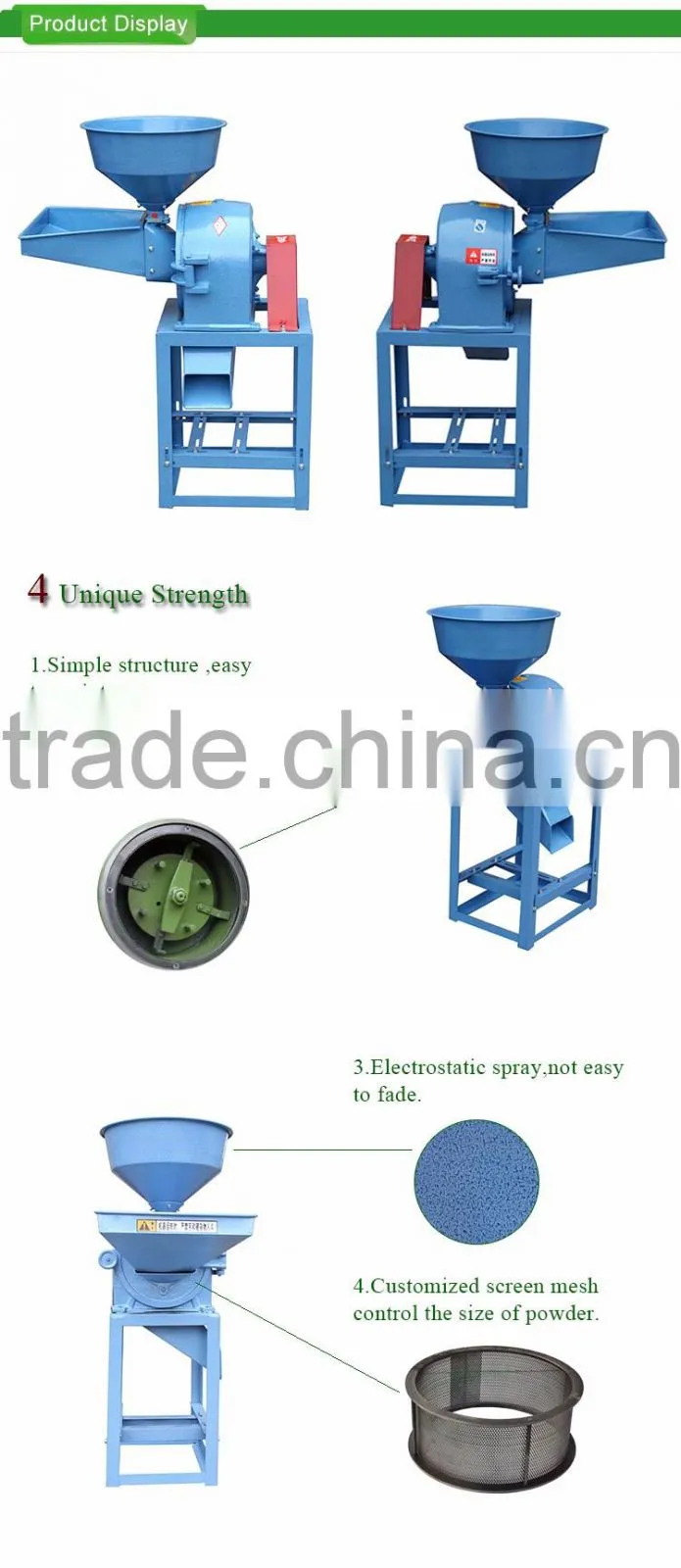 WANMA2368 High Capacity White Pepper Grinding Mill