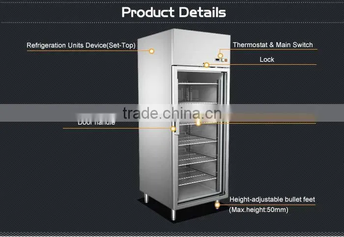 580L Commercial Glass Door Electric Beverage Cooler/Beverage Chiller/Beverage Cabinet