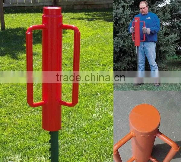 powder coated fence post driver hammer