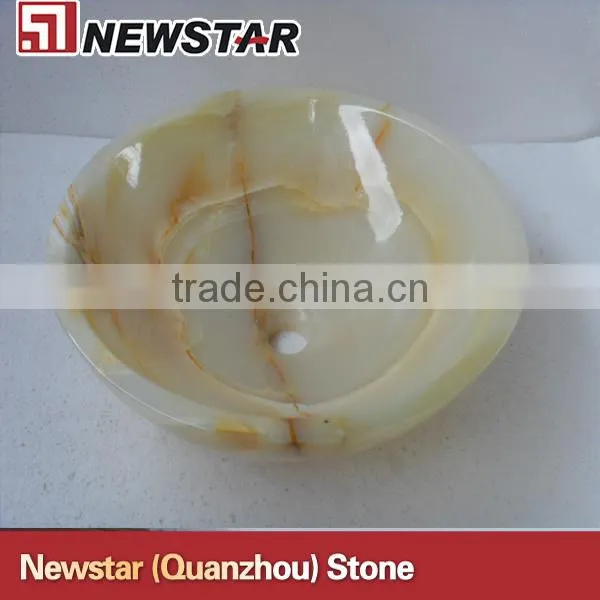 White onyx wash basin
