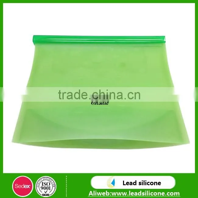 Food Grade Fresh Vegetable Silicone Seal Food Bags,Silicone Food Storage Bag