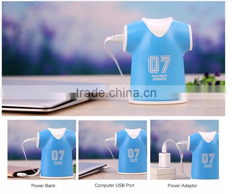 Fahionable Portable Polo shirts shaped Ultrasonic Humidifier with USB Port