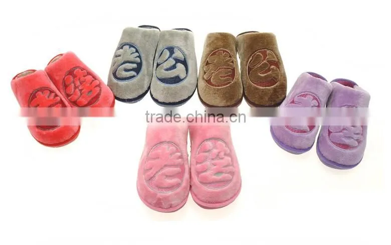 wholesale stock small order High quality coral fleece couple thermal shoes