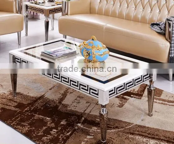 Concise Style Stainless Steel Fiber Dining Table Set