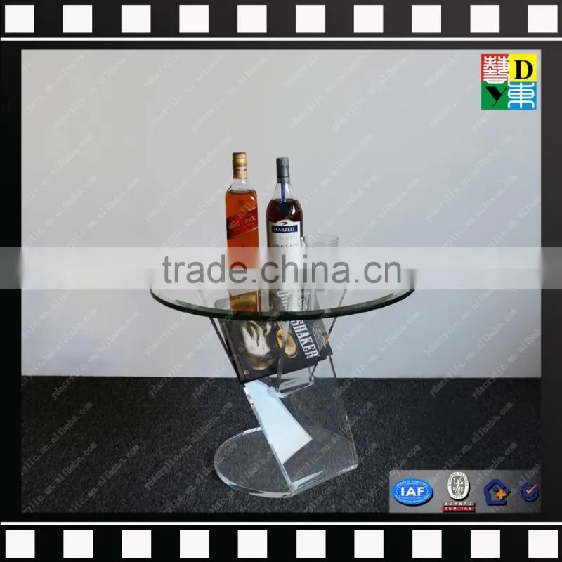 Wholesale antique design acrylic,plexi,PMMA samll laptop table/portable stand table for laptop