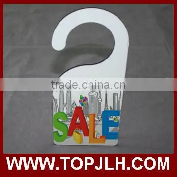 Promotional advertising MDF door tag cheap door hangers