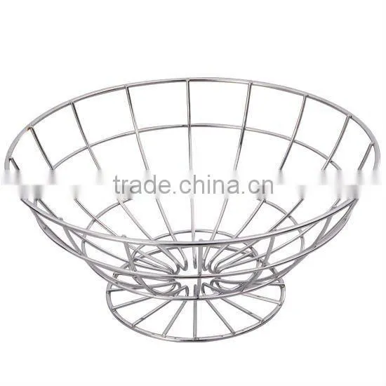Metal wire fiower-shape fruit basket
