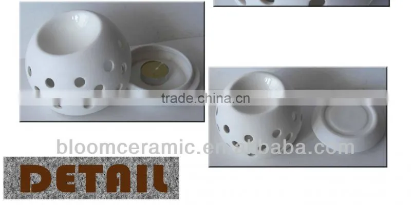 Circle design white ceramic oil burners