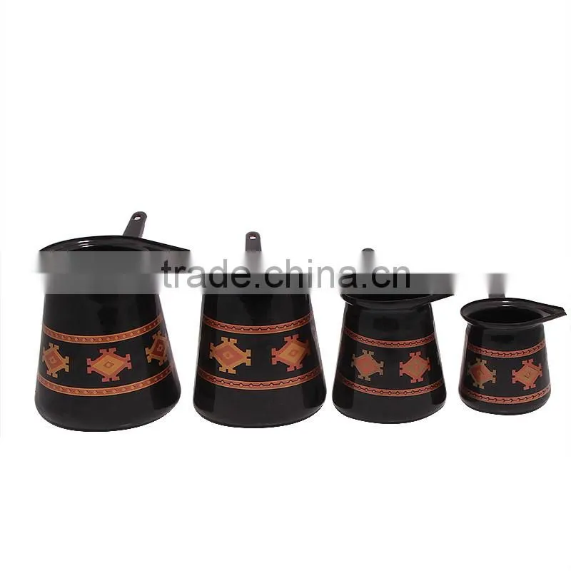 Black color porcelain tea coffee set & coffee tools