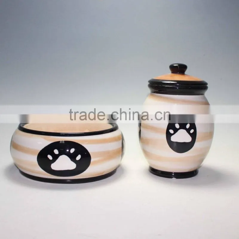 Ceramic Pet Food Container Dog Food Jar