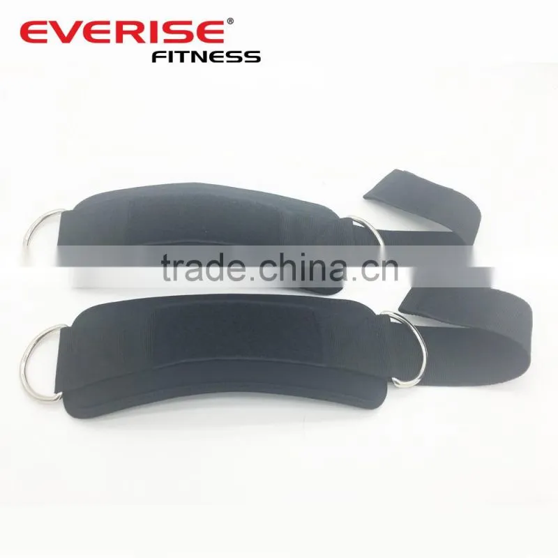 Gym equipment ankle straps with neoprene