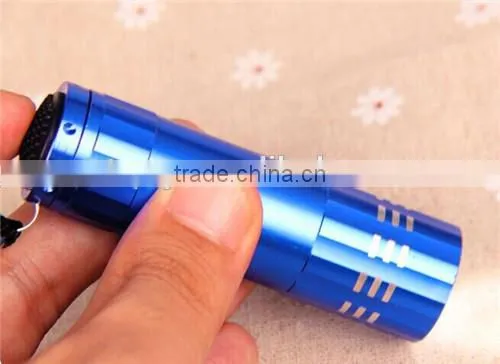 9 long life mini ultra bright LEDs Flashlight,LED torch