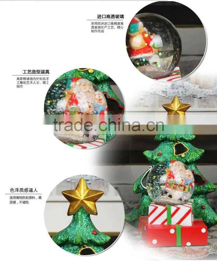 High-end decoration Snow globe Polyresin Snow globe with Music Box