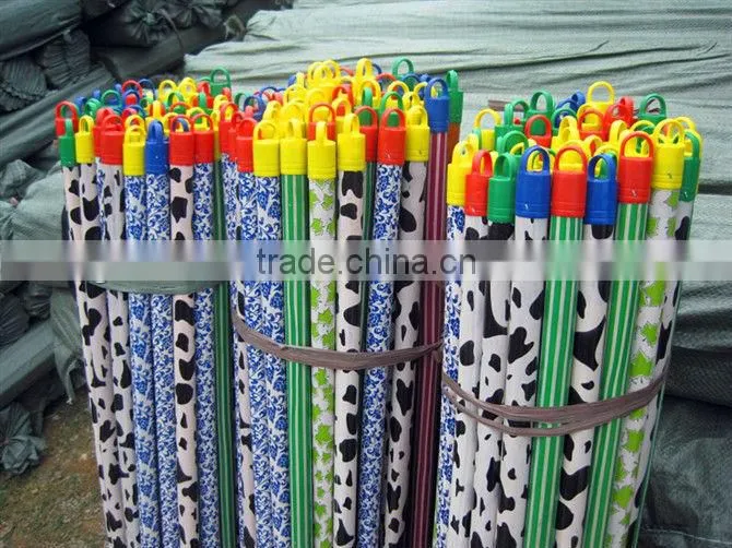 Plastic cap PVC coated wooden broom handle
