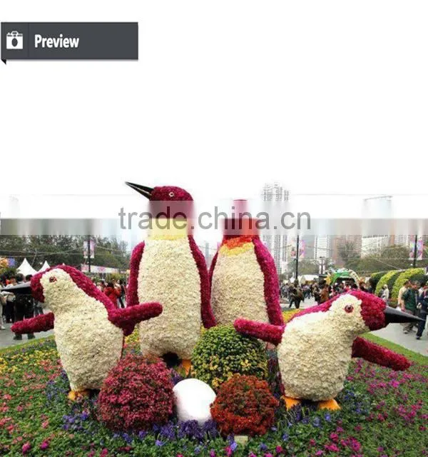 OEM artificial boxwood topiary landscape grass animal for garden decoration