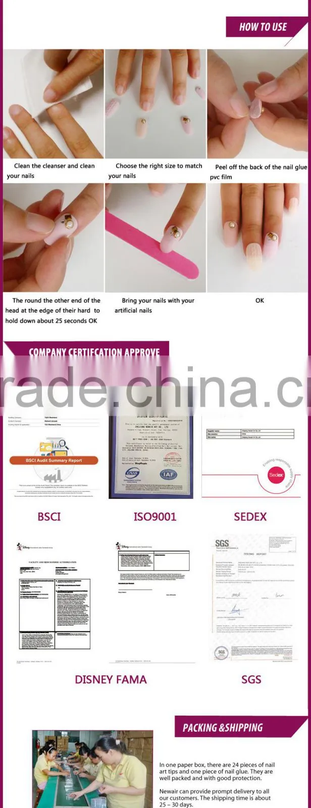 Imported ABS full cover 3D nail art design tips