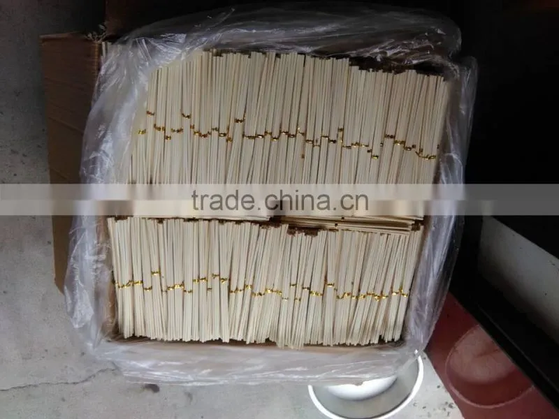 3mm*17.5cm*6pcs/pack Natural rattan stick packaged with gold metal strap for Reed Diffuser