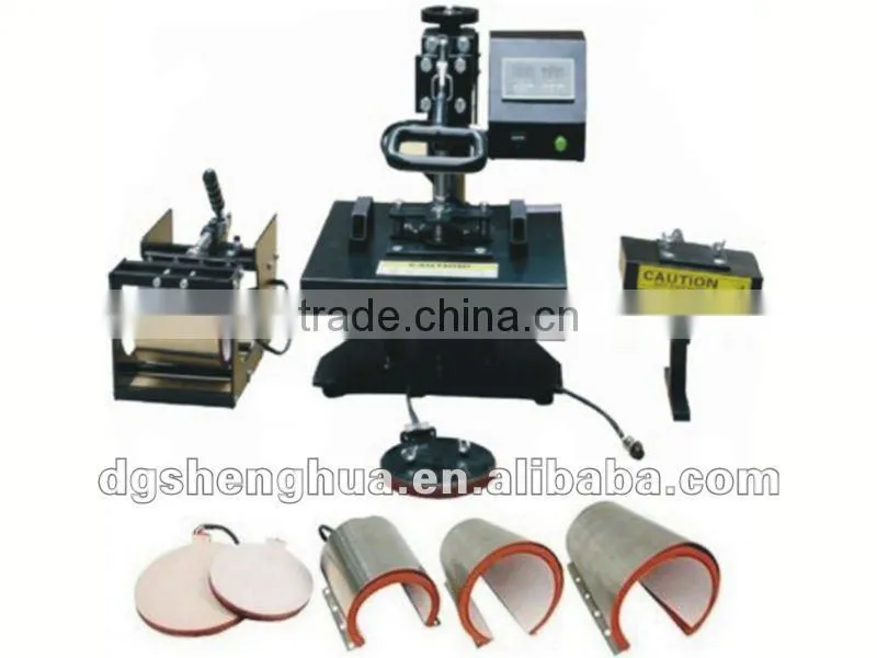 All in one combo Heat Press, t-shirt mug plate cap heat transfer printing