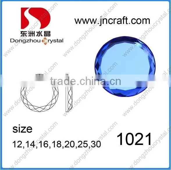 50MM Round Flat Back Glass Stones Jewelry Accessories Unfoiled Transparent Glass for Home Decor