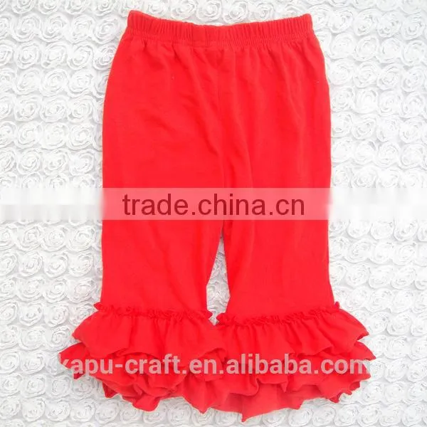 Hot Sale Baby Girls Ruffle Pants Triple Bottom Ruffle Children Icing Leggings Pants Wholesale Kids legging Pants