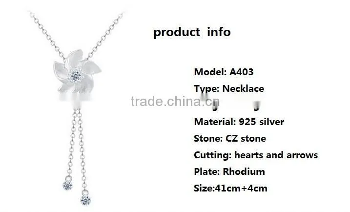 2017 New design 925 sterling silver windmill pendant necklace