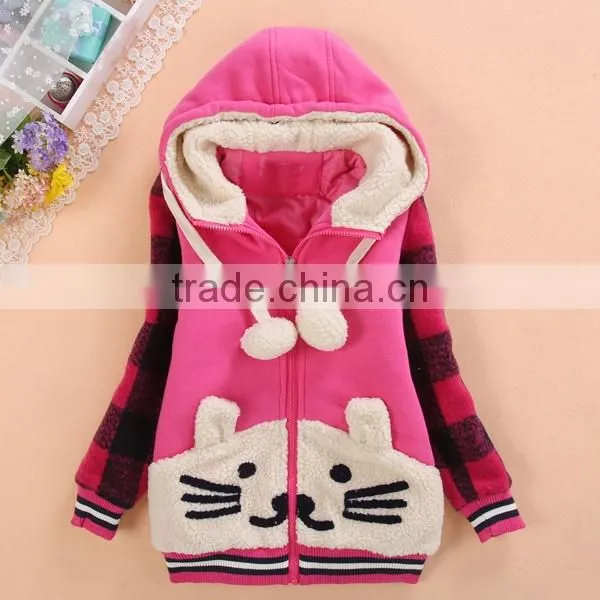2016new designs long sleveens thicken zipper jackets