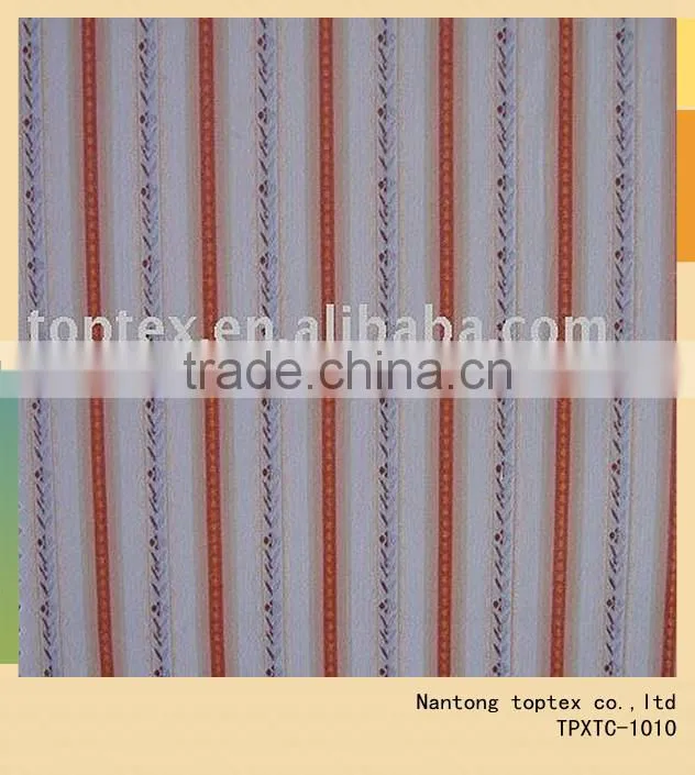 TC yarn dyed dobby stripe fabric for garment