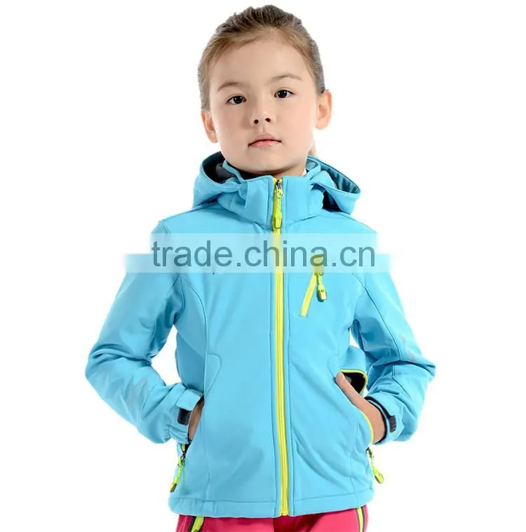 High Performance Breathable And Waterproof Children Winter Softshell Jacket