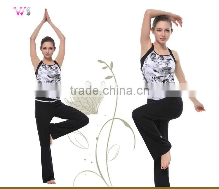 Latest fancy tops girls Elastic Yoga Suit/Fitness Bra and Pants Set wholesale