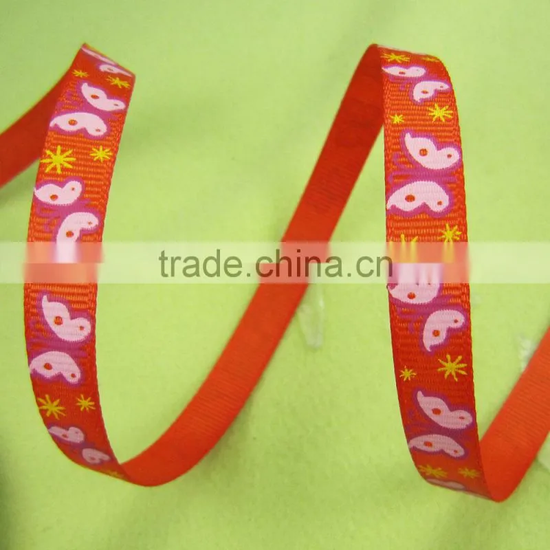 coral colored grosgrain ribbon