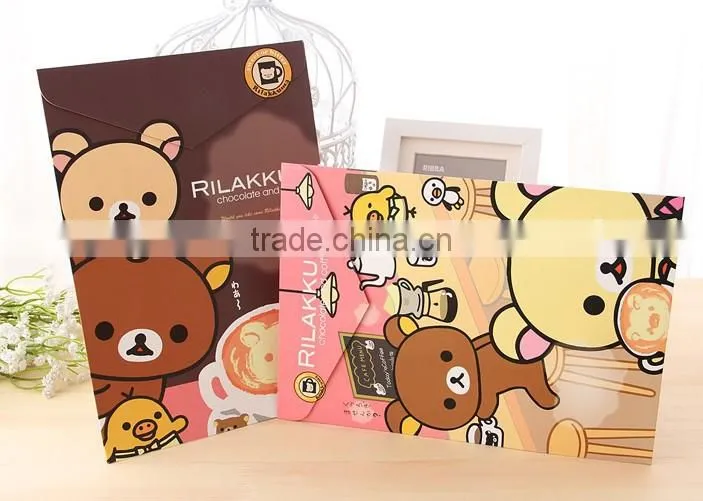 Colorful Paper Stationery/Envelop Document Plastic File Bag