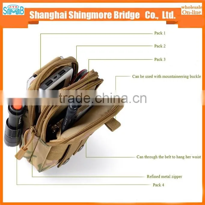 high quality outdoor waterproof waist Tactical pockets cheap wholesale