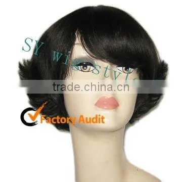 machine wig/new style handsome men's wig (factory direct sale)