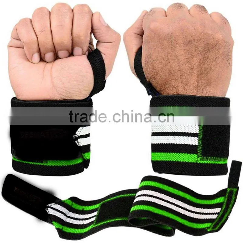 Crossfit Wrist Wraps / Custom Weight Lifting Wrist Wraps (1pair) 12''18'' in Black, GREY,White