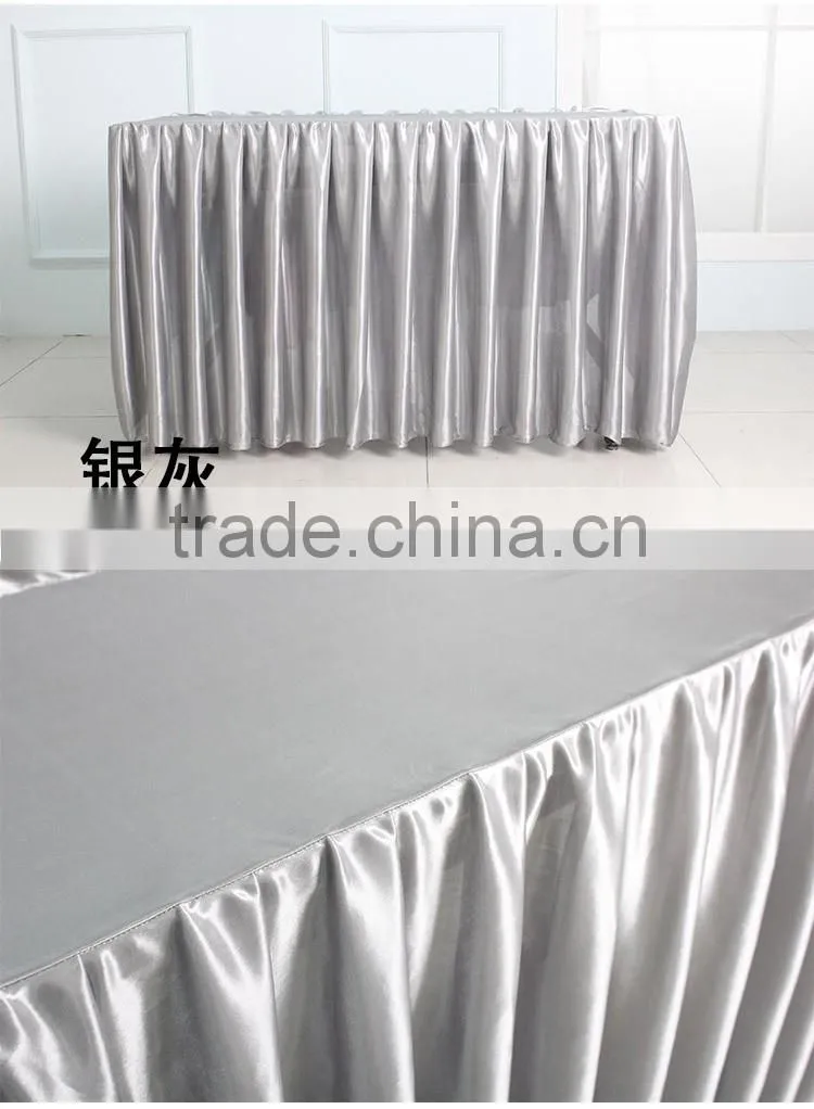 box pleats table skirting polyester table skirt