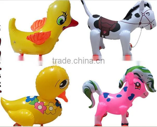 Retail lovely dog shape cartoon pvc kid toys,Inflatable aniaml pvc toys