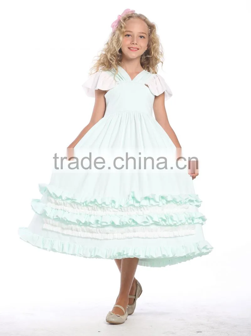 round neck Christmas design unique girls party wear dress