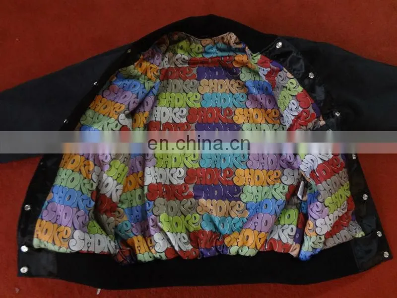 Custom Varsity Cotton Jacket/Wool Jacket/Wool with pu leather/Wool with sheep leather/Satin Jacket/Sublimation Jacket