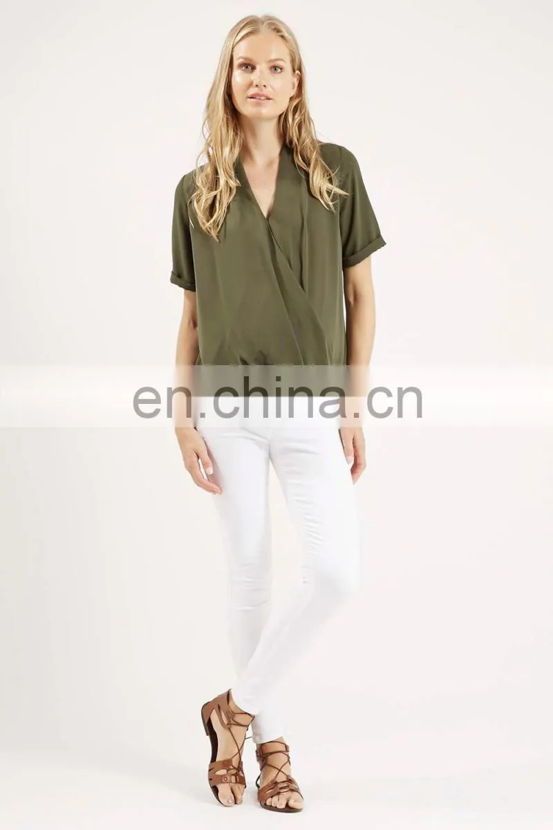 Fashion Wholesale Maternity Office Shirts Drape Blouse