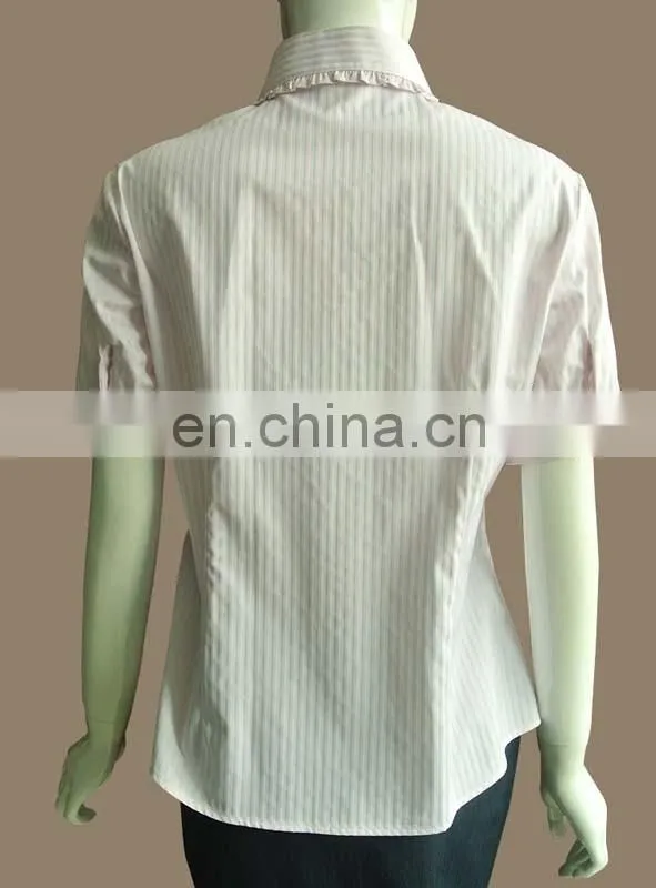 Hot Selling classical pink design women shirts and tops for office lady
