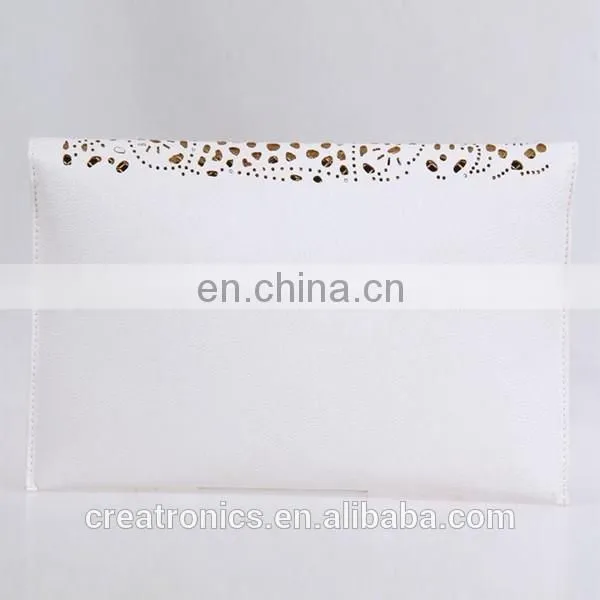 CR Hollow chains envelope bag neon color cutout bag pu candy color day clutch women handbags