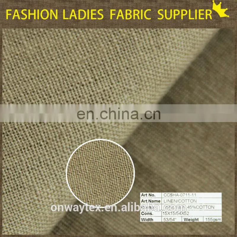 Woven reactive dyed linen viscose blend fabric Fabric, for Women Dress