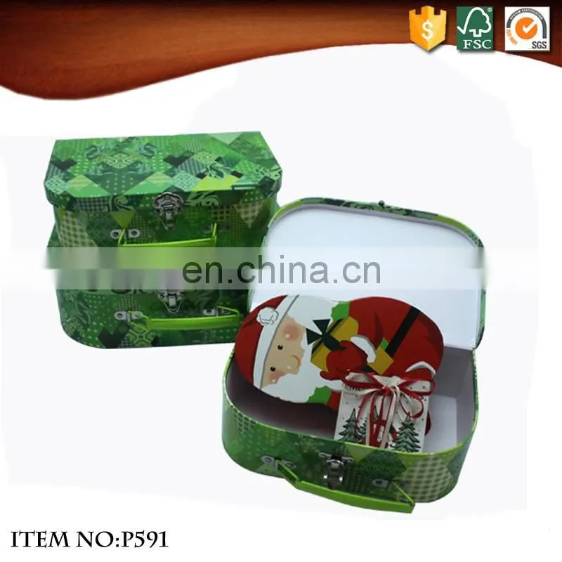 High quality beauty flower suitcase box with metal lock